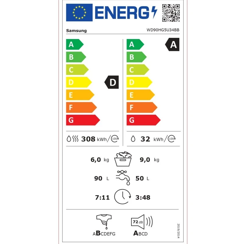 SAMSUNG WD90HG5U34BBLE