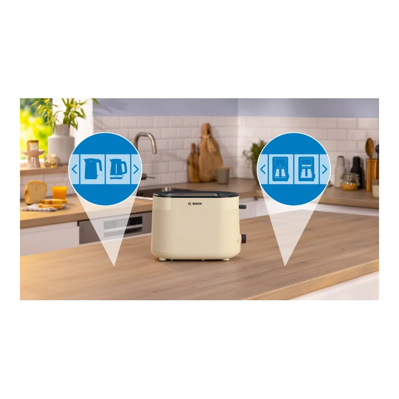 BOSCH TAT2M127 COMPACT TOASTER BEIGE