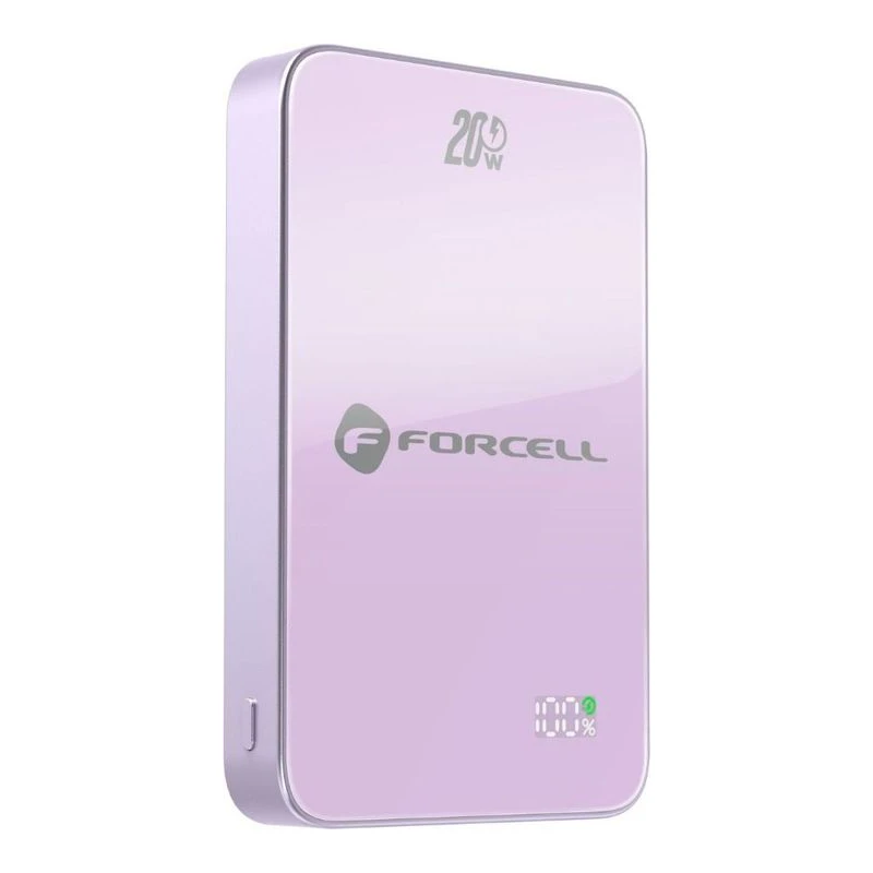 FORCELL LUXE SLIM MAGSAFE ВЪНШНА БАТЕРИЯ 10000MAH ЛИЛАВО