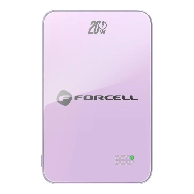 FORCELL LUXE SLIM MAGSAFE ВЪНШНА БАТЕРИЯ 10000MAH ЛИЛАВО