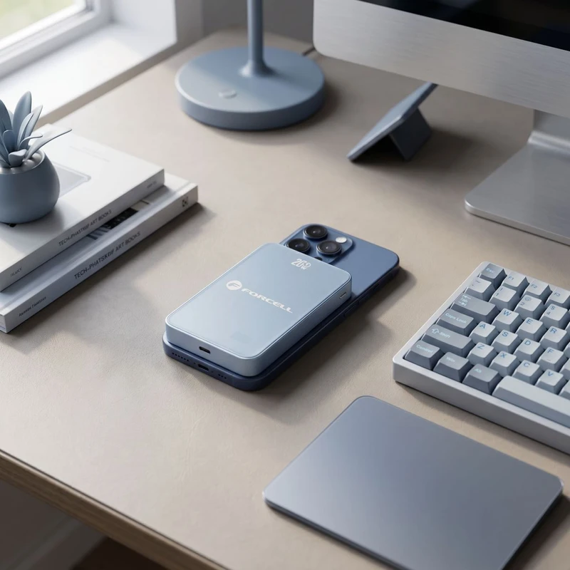 FORCELL LUXE SLIM MAGSAFE ВЪНШНА БАТЕРИЯ 10000MAH СИНЬО