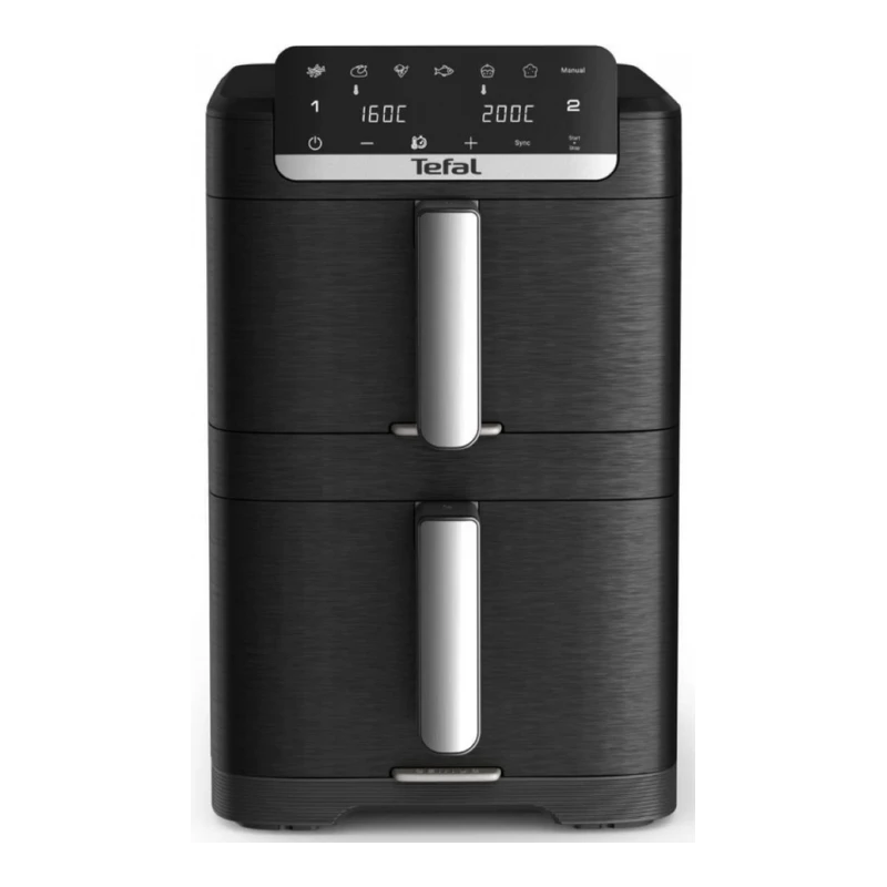TEFAL EY7568E0 DOUBLE STACK 6L GENIUS+ACC BLK