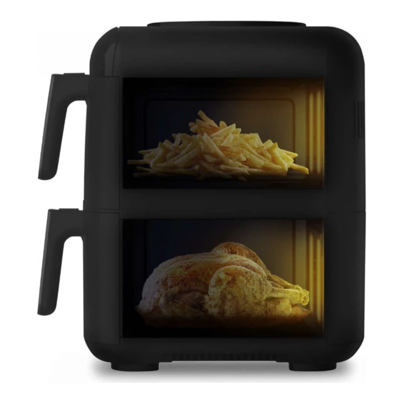 TEFAL EY7568E0 DOUBLE STACK 6L GENIUS+ACC BLK
