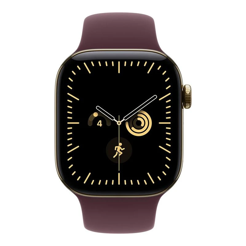APPLE WATCH 12 CELL 42MM RADIANT GOLD / BURGUNDY SPORT M/L