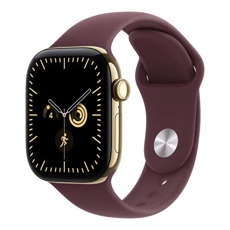 APPLE WATCH 12 CELL 42MM RADIANT GOLD / BURGUNDY SPORT S/M