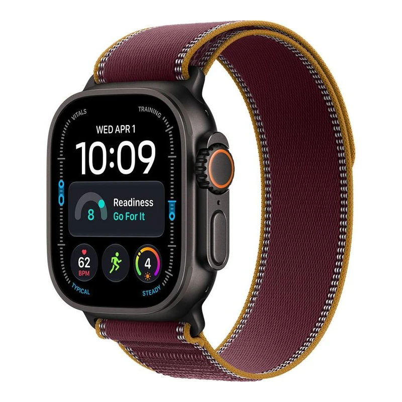 APPLE WATCH ULTRA 4 CELL 49MM BLACK TIT BURGUNDY TRAIL M/L