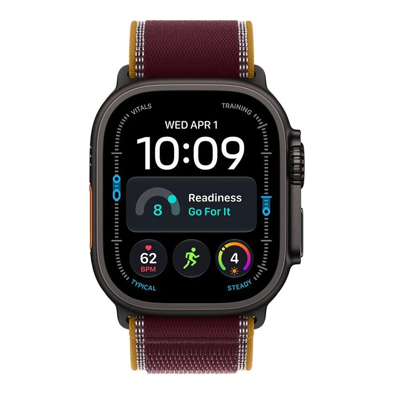 APPLE WATCH ULTRA 4 CELL 49MM BLACK TIT BURGUNDY TRAIL M/L