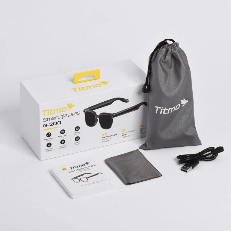 TITMO G200 AI SMART GLASSES BLACK