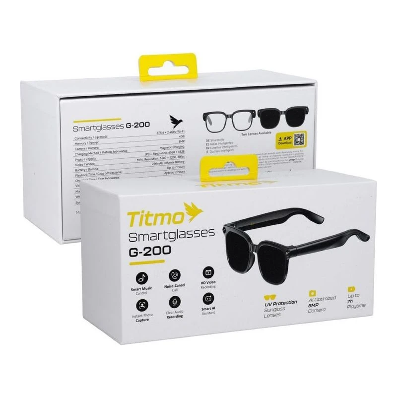 TITMO G200 AI SMART GLASSES BLACK