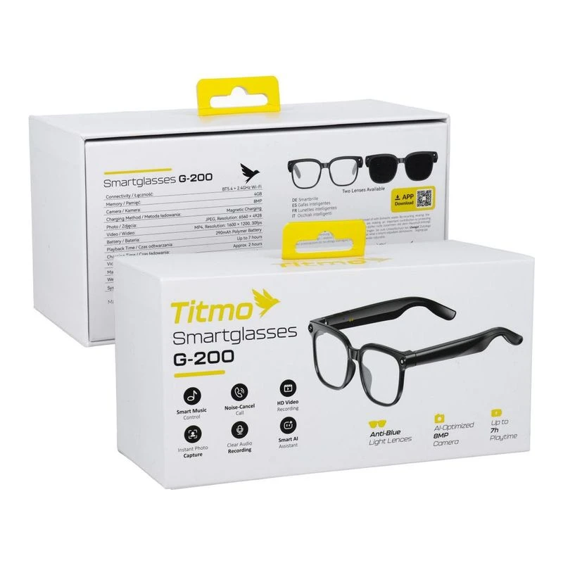 TITMO G200 AI SMART GLASSES Transparent