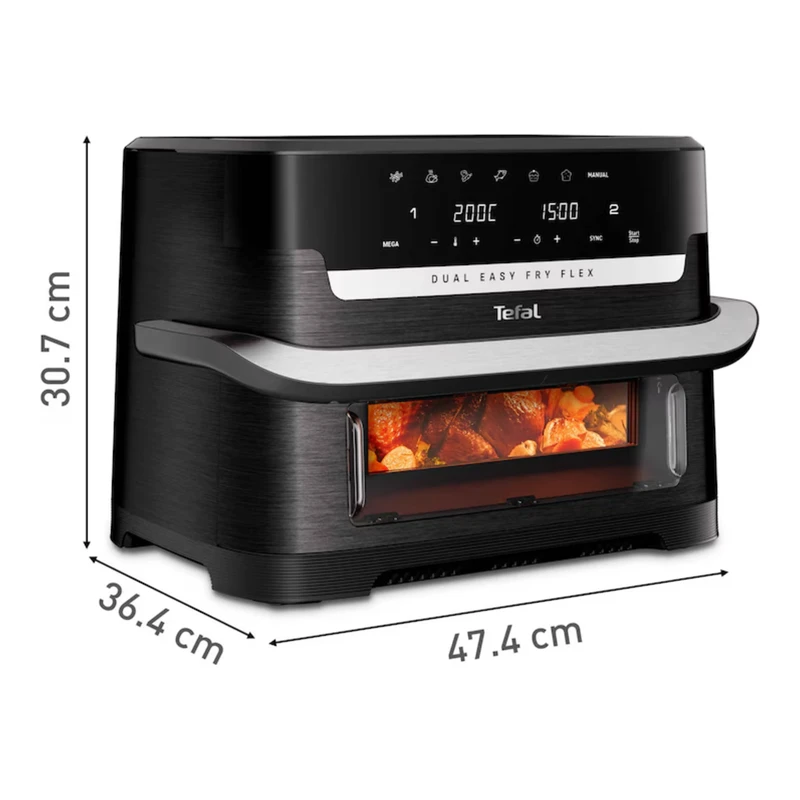 TEFAL EY9278E0 EVER FRY DUAL FLEX 2700W 9L AIR FRYER