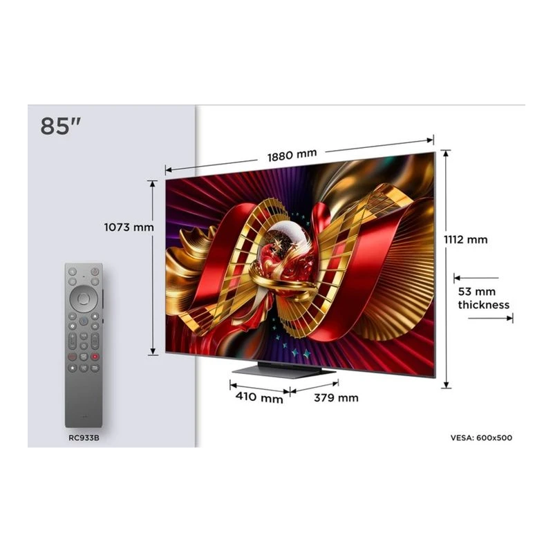 TCL 85C8L SQD MINI LED SMART GOOGLE TV