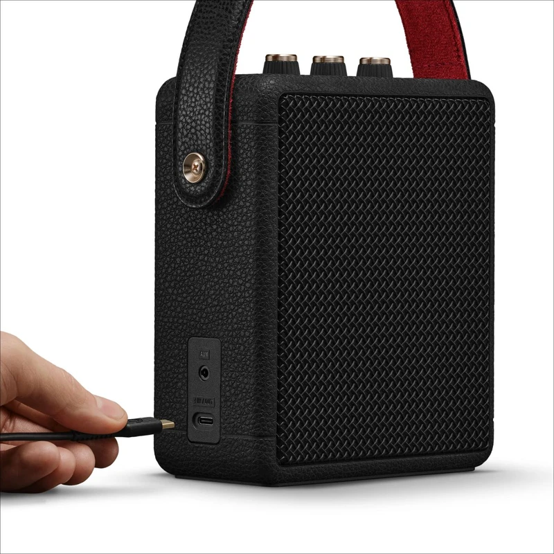 MARSHALL STOCKWELL III PORTABLE SPEAKER BLACK AND BRASS