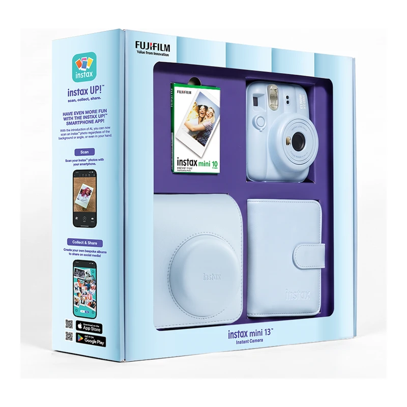 FUJIFILM INSTAX MINI 13 BLUE BUNDLE BOX