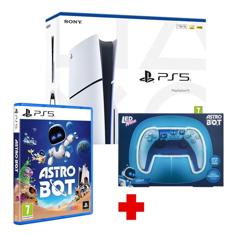PLAYSTATION 5 SLIM+ASTROBOT+ASTROBOT WALL NEON