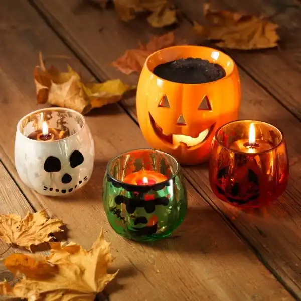 YANKEE CANDLE 1348162 HALLOWEEN СВЕЩНИК БЯЛ