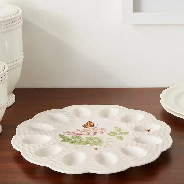LENOX 893457 BUTTERFLY MDW ПЛАТО ЗА СЕРВИРАНЕ НА ЯЙЦА