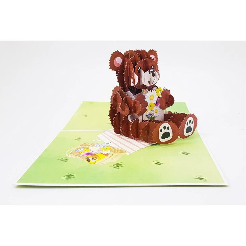 KIRIORI POP-UP КАРТИЧКА МЕЧЕ С БУКЕТ