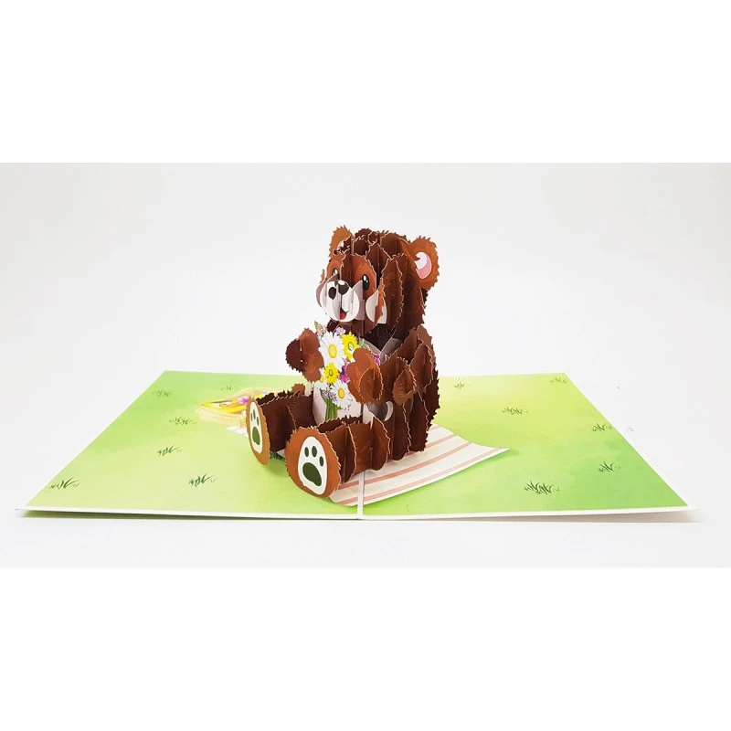 KIRIORI POP-UP КАРТИЧКА МЕЧЕ С БУКЕТ