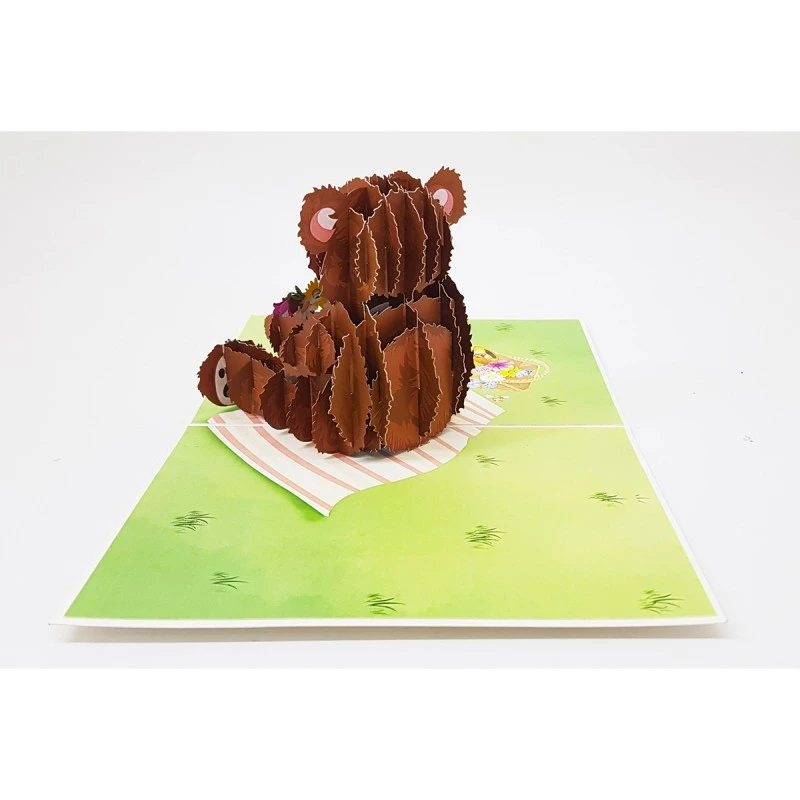 KIRIORI POP-UP КАРТИЧКА МЕЧЕ С БУКЕТ