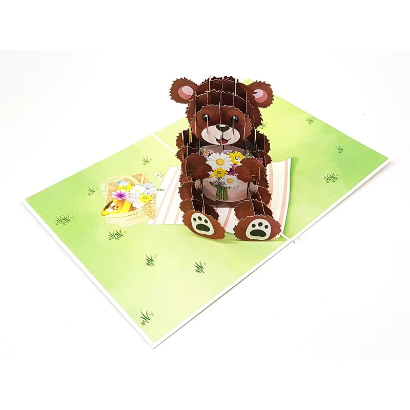 KIRIORI POP-UP КАРТИЧКА МЕЧЕ С БУКЕТ