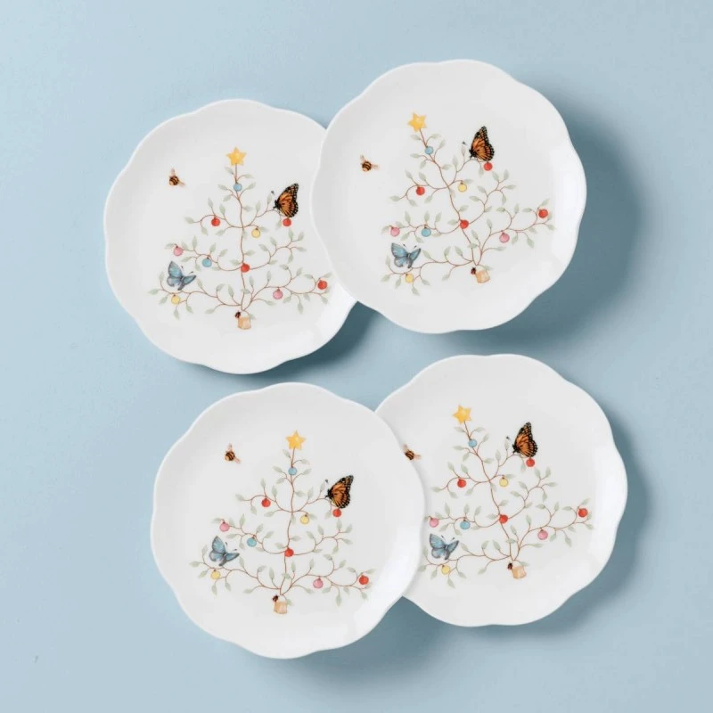 LENOX 810136 BUTTERFLY MDW SEASONAL К-Т ДЕСЕРТНИ ЧИНИИ 4БР