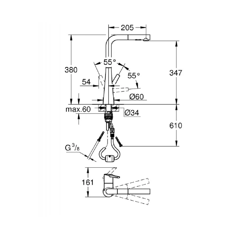 GROHE ZEDRA ЕДНОРЪКОХВАТКОВ 32553002 