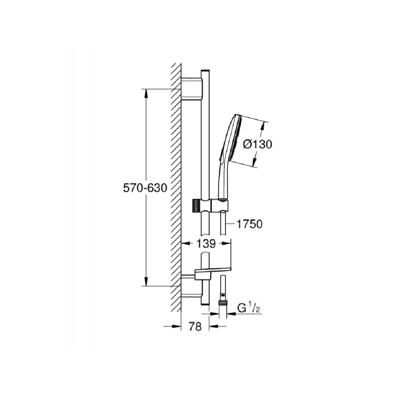 GROHE RAINSHOWER SMARTACTIVE 130 3 СТРУИ 26575000