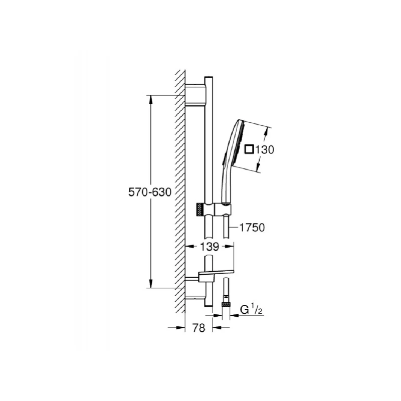 GROHERAINSHOWER SMARTACTIVE 130 3 СТРУИ 26584000
