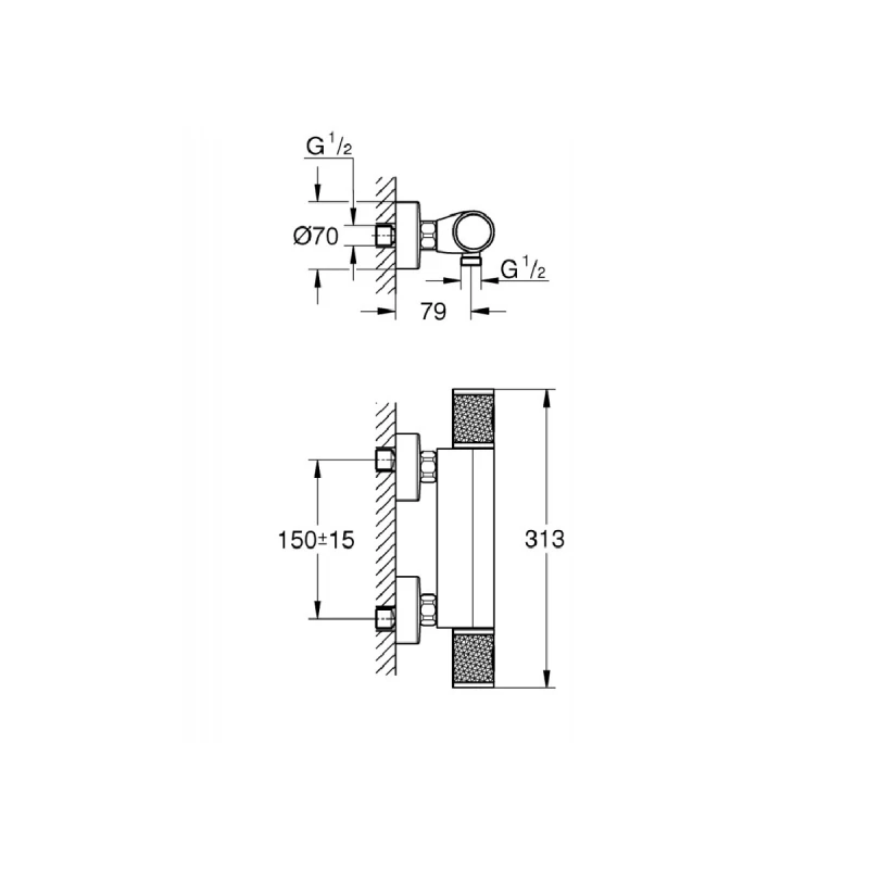 GROHE GROHTHERM 1000 PERFORMANCE ЗА ДУШ 34827000