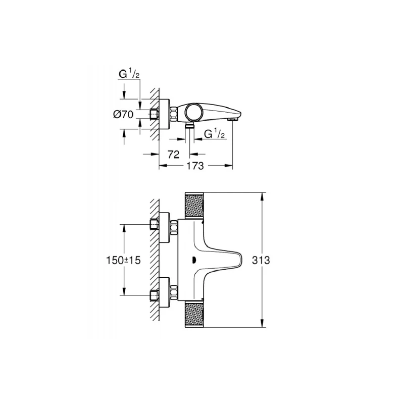 GROHE GROHTHERM 1000 PERFORMANCE ЗА ДУШ 34830000