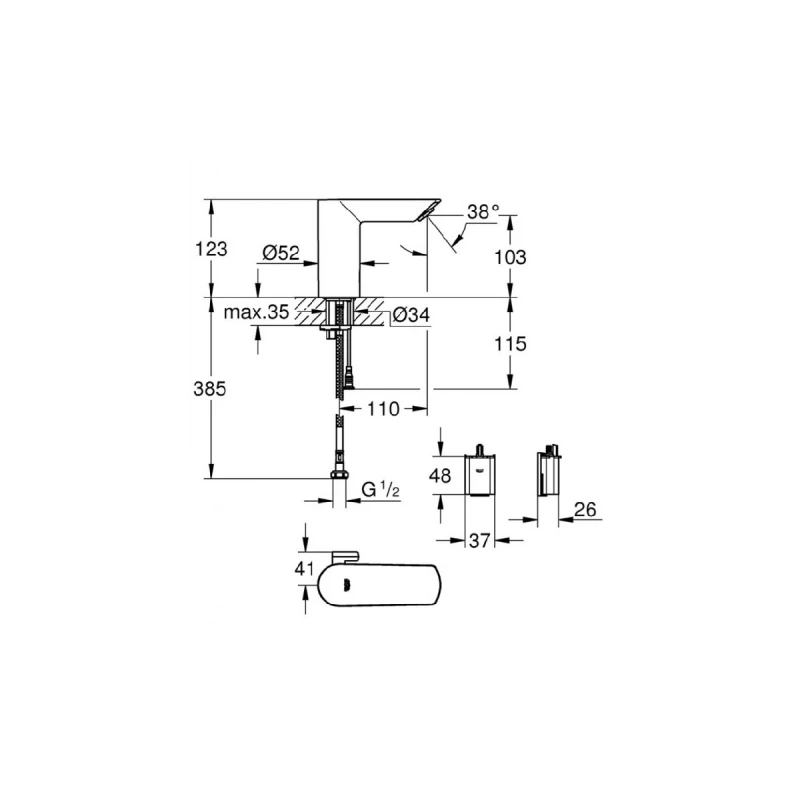 GROHE BAU COSMOPOLITAN E 36451000