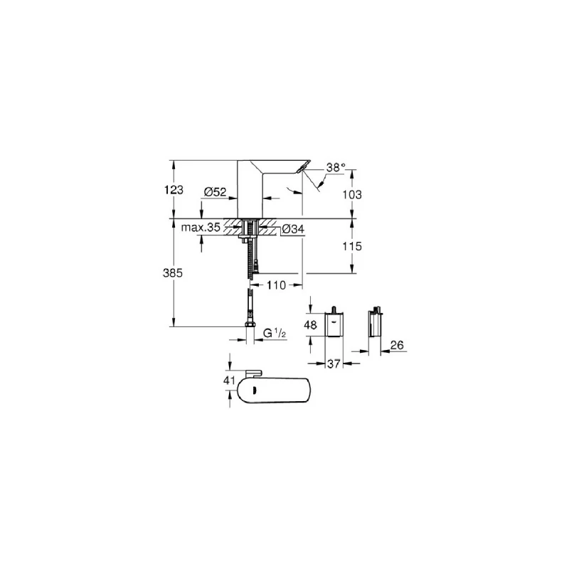 GROHE BAU COSMOPOLITAN E 36453000
