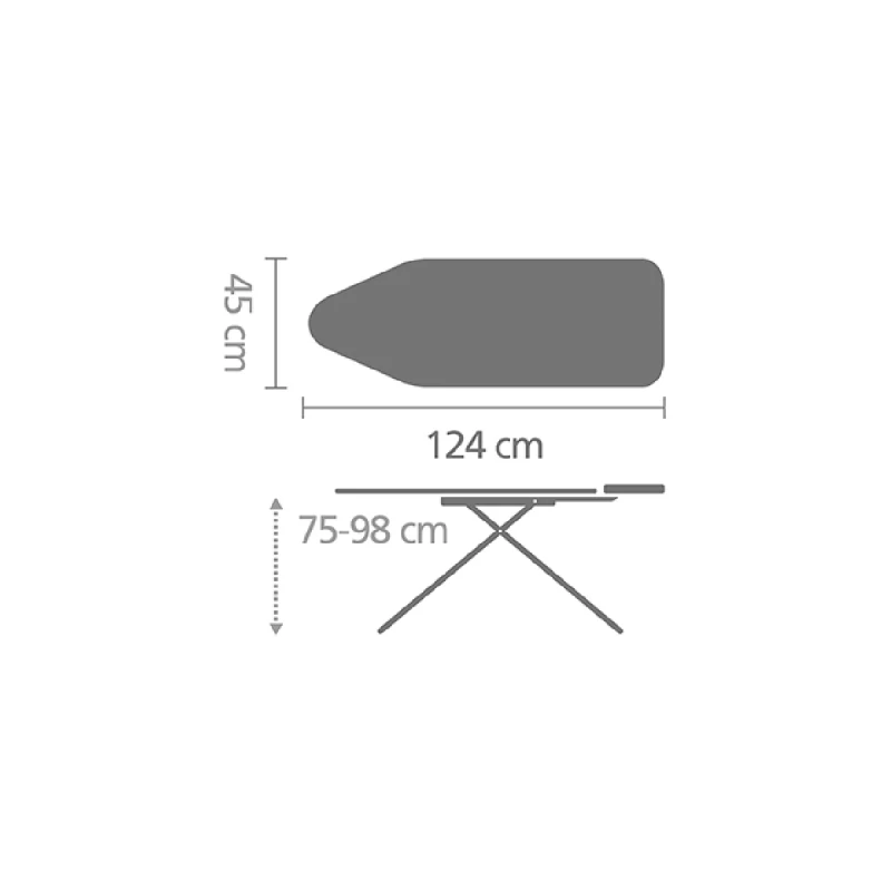 BRABANTIA 90300114 PERFECT FLOW BUBBLES 124Х45СМ