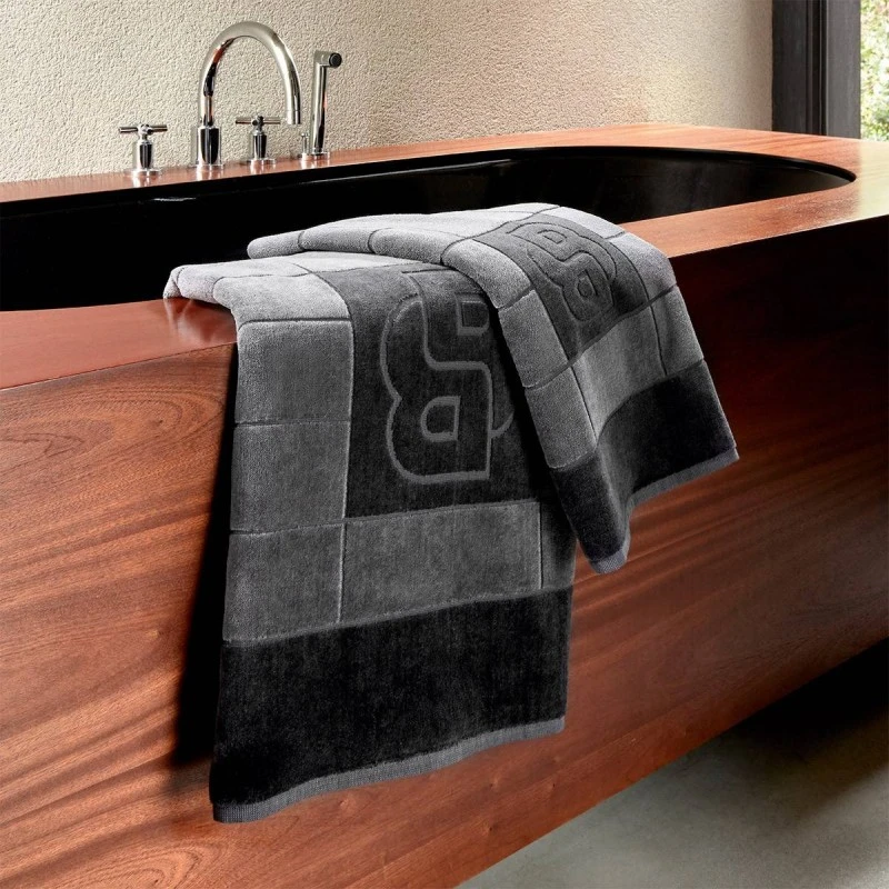 HUGO BOSS 1043709 DOUBLEB CHARCOA BATH SHEET 90X150