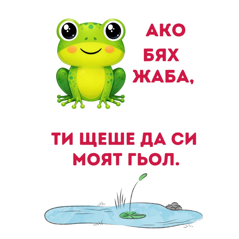 CRAZY STORE КАРТИЧКА  АКО БЯХ ЖАБА ТИ ЩЕШЕ ДА СИ МОЯТ ГЬОЛ
