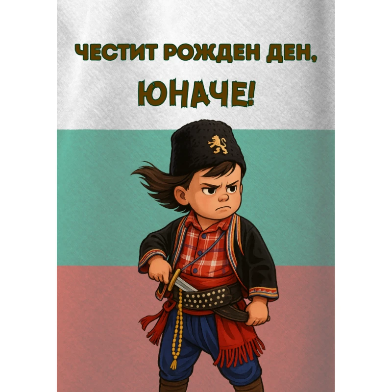 CRAZY STORE КАРТИЧКА  ЧЕСТИТ РОЖДЕН ДЕН ЮНАЧЕ