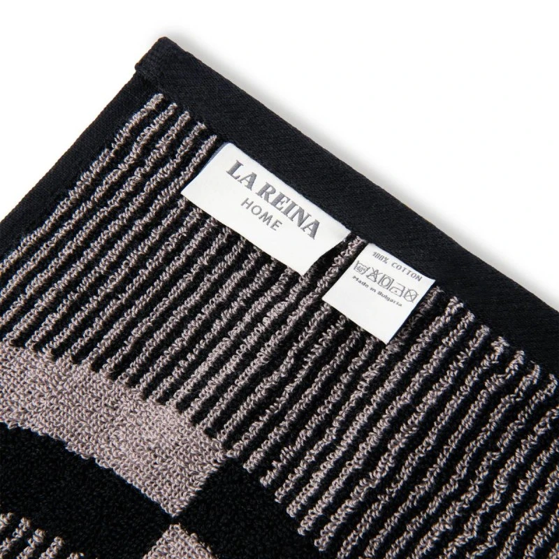 LA REINA КЪРПА ЗА БАНЯ CAVALIER ЧЕРНА 95X150 СМ