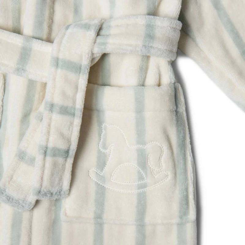 LA REINA ДЕТСКИ ХАЛАТ ЗА БАНЯ VIVIA STRIPE ЗЕЛЕН 8-10Г