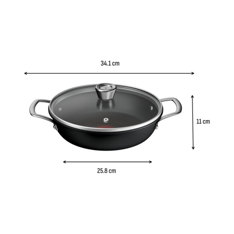 TEFAL G3308802 EXCELLENCE PLUS УОК ТИГАН С КАПАК 24СМ