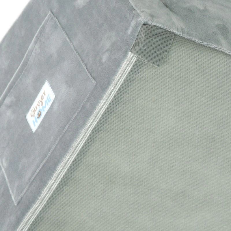 Детски Разтегателен Диван BONO, Плюшен, Мек, от Пяна - 2 в 1 за Сядане и за Сън, Сив