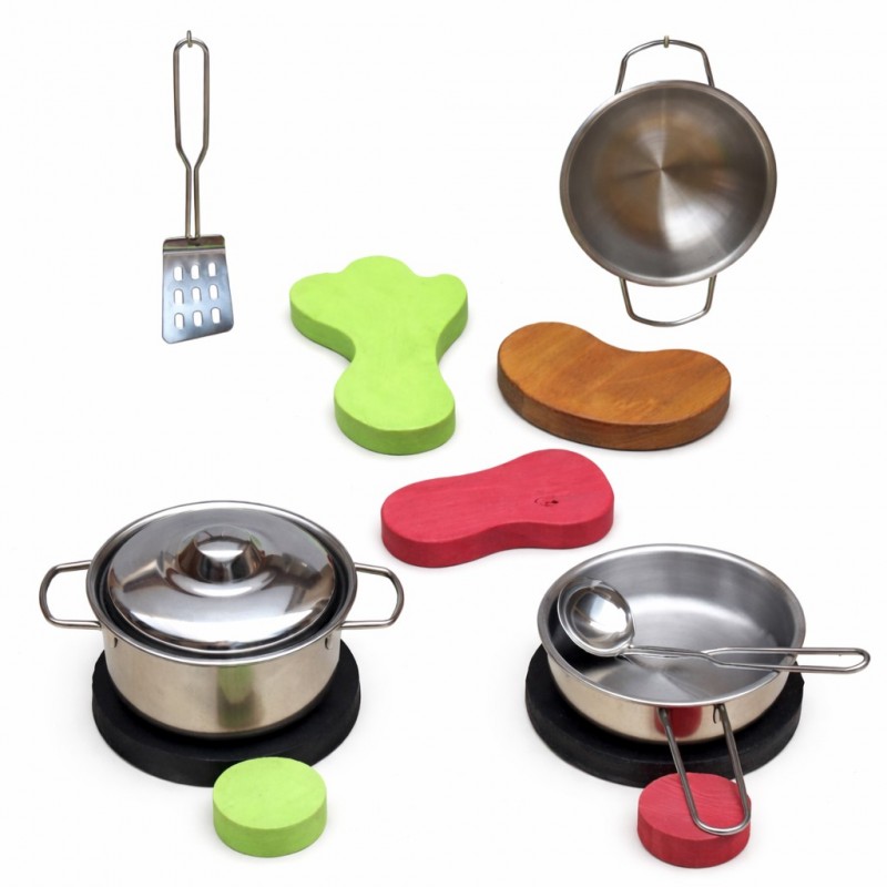 Детска Дървена Къщичка за Игра на Открито GINGER HOME с Кухненски Плот и Аксесоари – За Двор и Градина, 110×103×137.5 см