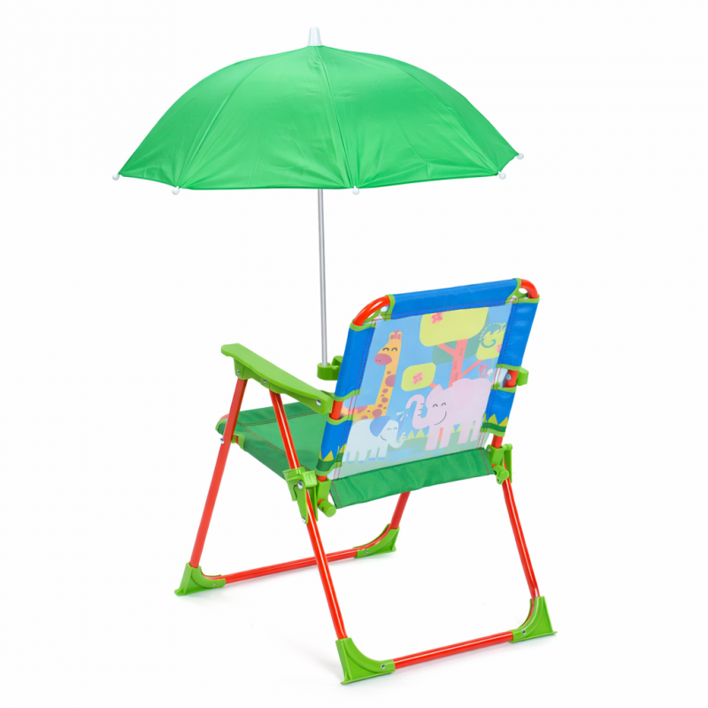 Сгъваемо Детско Столче с Чадър TOFFY със Забавен Дизайн – За Дом, Градина и Плаж
