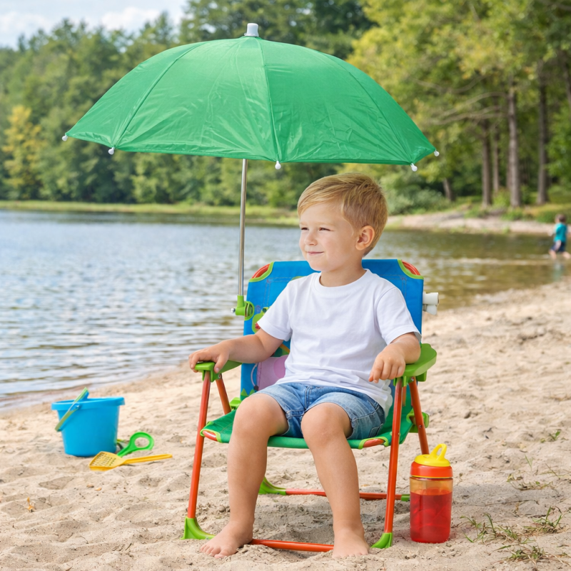 Сгъваемо Детско Столче с Чадър TOFFY със Забавен Дизайн – За Дом, Градина и Плаж