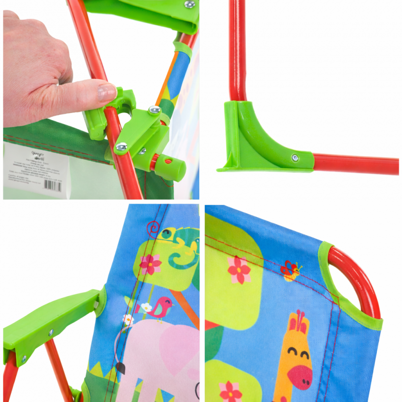 Сгъваемо Детско Столче с Чадър TOFFY със Забавен Дизайн – За Дом, Градина и Плаж