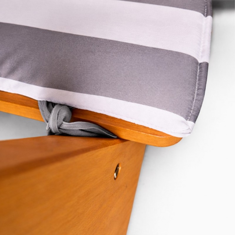 Градински Комплект GINGER HOME, Детска Маса за Пикник с Пейки и Меки Възглавници, Дървен, 89х79х50 см.