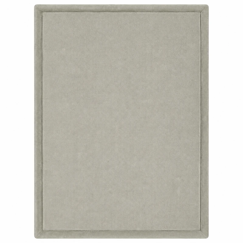 Детски Мемори Килим GINGER HOME LOLLA, 150 × 200 см, 3,5 см Дебелина, Кадифено Мек Водоустойчив Горен Слой, Мемори Пяна, Противохлъзгаща Основа, Сив