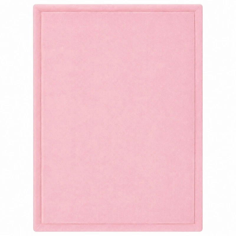 Детски мемори килим GINGER HOME LOLLA, 150x200 см, 3,5 см дебелина, кадифено мек водоустойчив горен слой, мемори пяна, противохлъзгаща основа, розов
