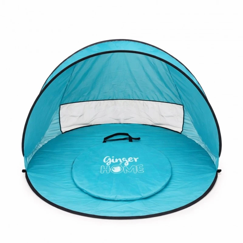 Детска Палатка за Игра Pop-Up GINGER HOME, Кръгла, с UV Защита 50+ – Лека и Сгъваема, за Плаж и Градина, 150×150×90 см