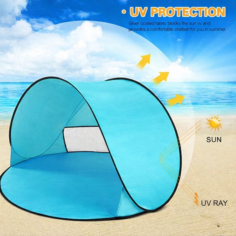 Детска Палатка за Игра Pop-Up GINGER HOME, Кръгла, с UV Защита 50+ – Лека и Сгъваема, за Плаж и Градина, 150×150×90 см